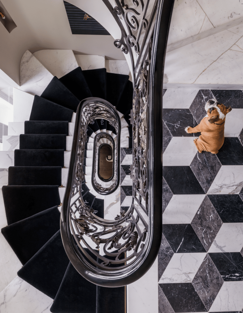 top of spiral staircase